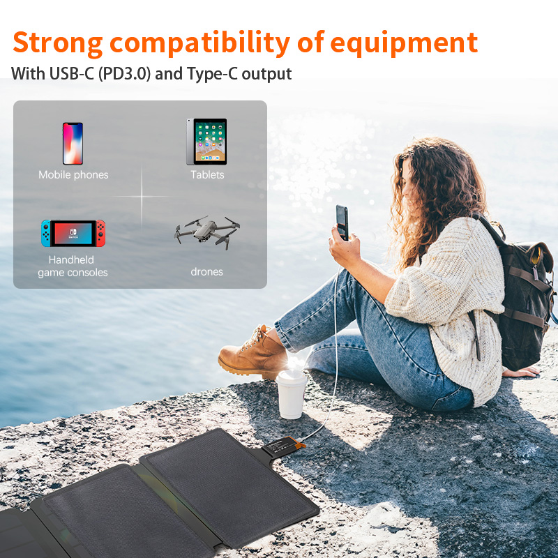 Panel Solar Plegable de 40w, C - Drone Solar Charger reseña y precio